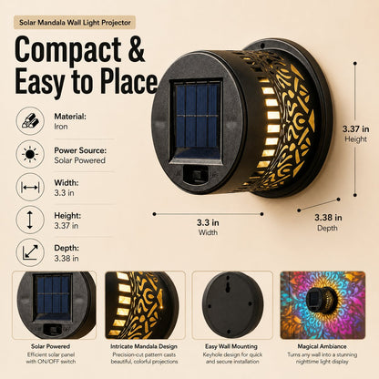 ⏰limited-time 50% OFF🌞Solar Mandala Wall Light [Buy 1 Get 1 FREE]