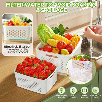 👉 🔥 [50% OFF] Stop Wasting Expensive Fruits! 3-in-1 Wash, Drain & Store Container