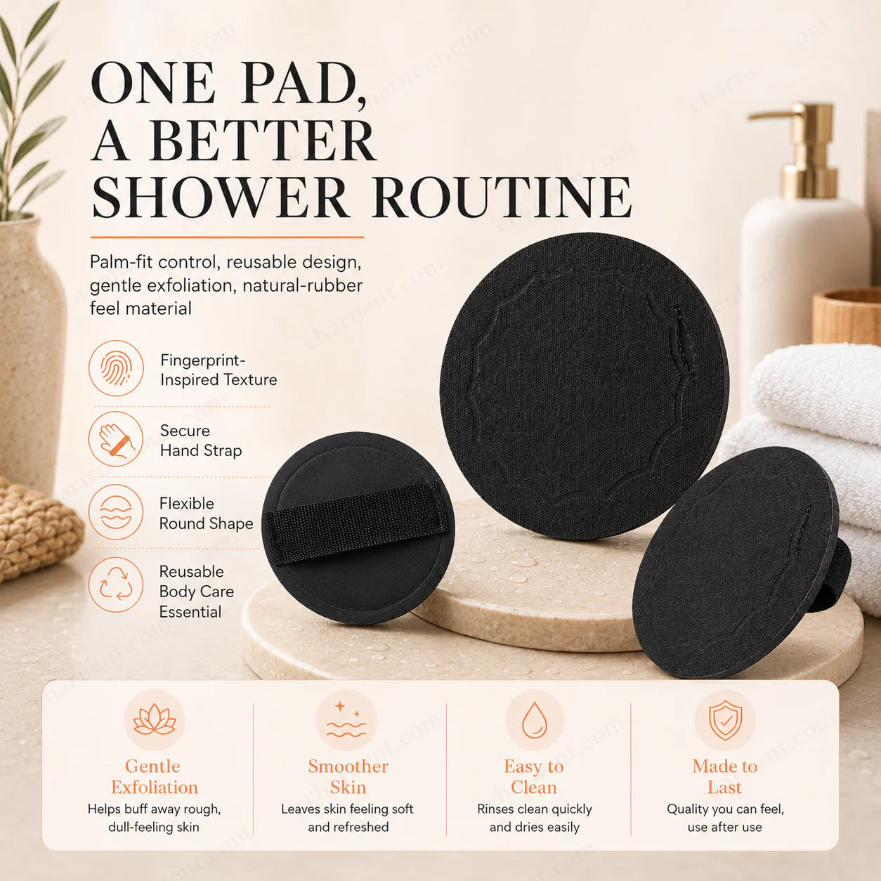 🛀Last Day Buy 2 Get 2 Free❄💦 Scrub Bath Pads – Gently exfoliate, unclog pores, reveal brighter skin. Durable rubber, easy to rinse. A little scrub goes a long way! ✨