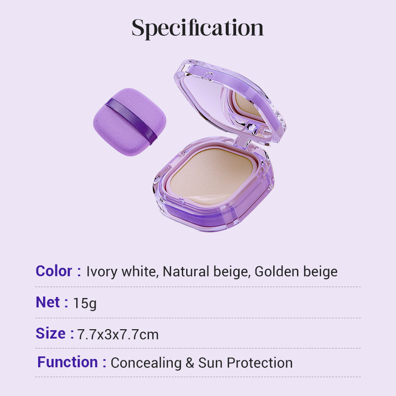 🔥3D Sculpting Crystal Concealer Cushion - Full Coverage Contour & Highlight Compact