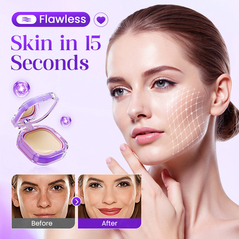 🔥3D Sculpting Crystal Concealer Cushion - Full Coverage Contour & Highlight Compact
