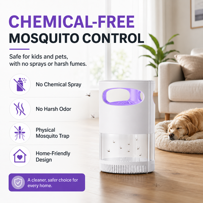 🦟 50% OFF!🔇 Smart 360° UV Mosquito Trap | Chemical-Free & Ultra-Quiet 🌙