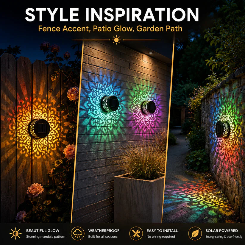 ⏰limited-time 50% OFF🌞Solar Mandala Wall Light [Buy 1 Get 1 FREE]
