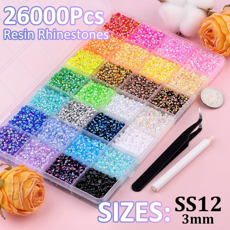 💎 ✨[Vruuxarny] 40-Color Rhinestone Kit with B-7000 Glue and Tweezers