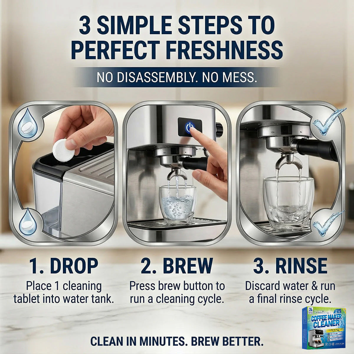 Clean Hidden Coffee Oils & Limescale in One Brew Cycle