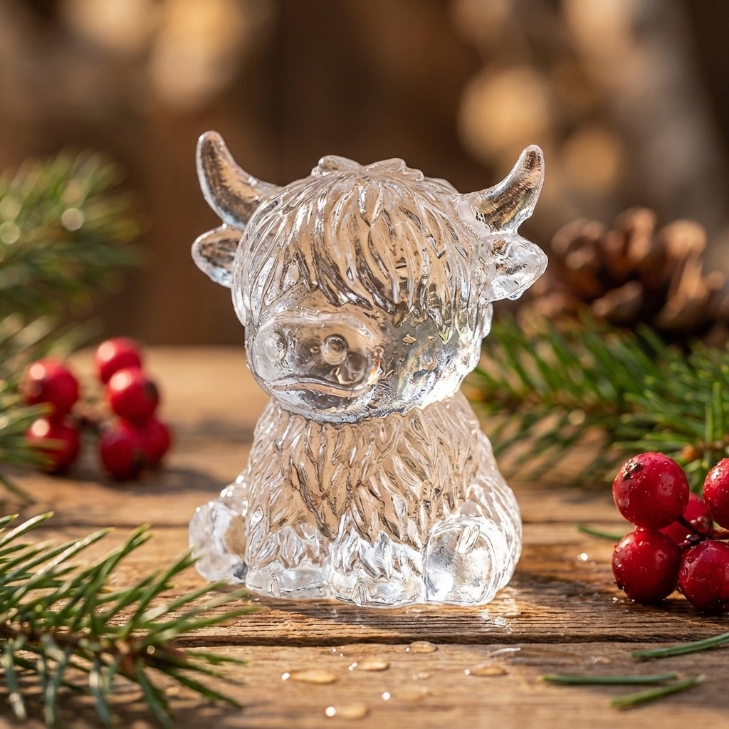 🥃Elevate Your Drink: The Intricate 3D Highland Cow Ice Mold