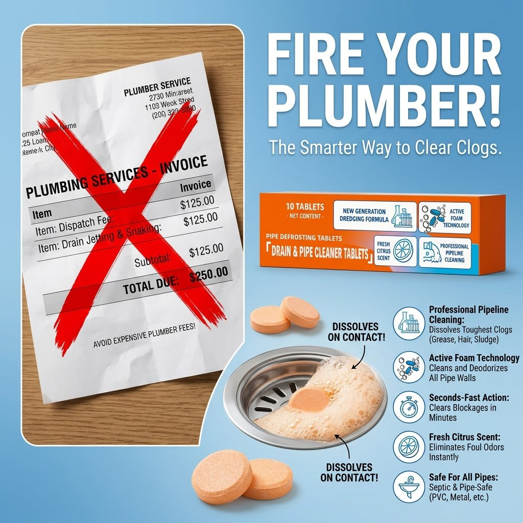 💥Vruuxarny™ 4-in-1 Active Foam Drain & Pipe Cleaner Tablets
