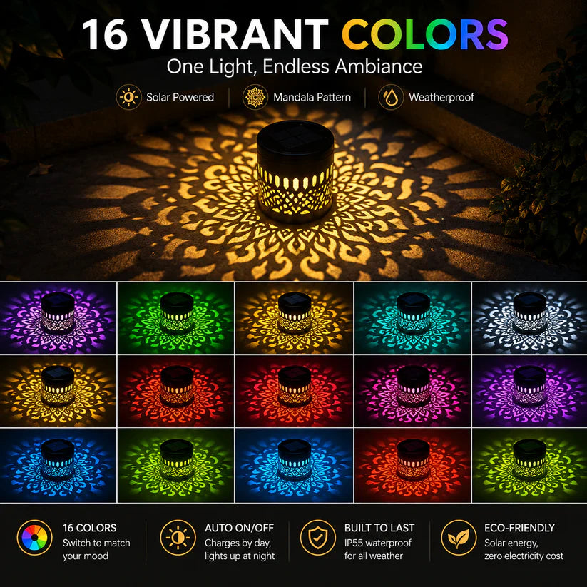 ⏰limited-time 50% OFF🌞Solar Mandala Wall Light [Buy 1 Get 1 FREE]