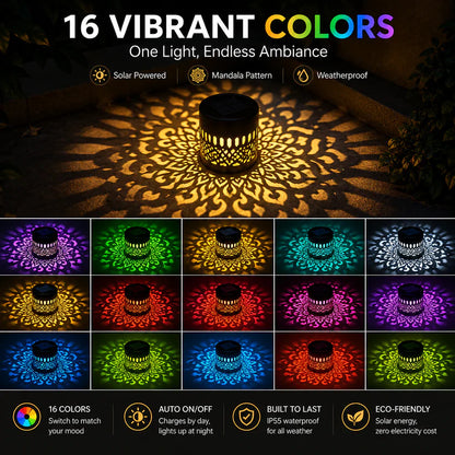 ⏰limited-time 50% OFF🌞Solar Mandala Wall Light [Buy 1 Get 1 FREE]