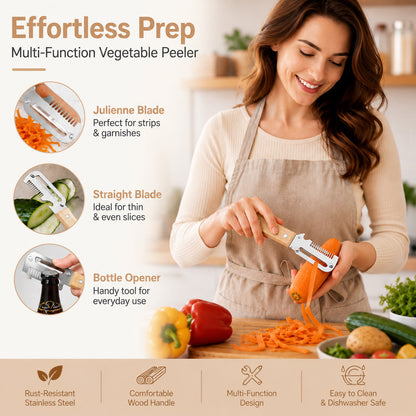 💥Buy 1, Get 1 FREE: Buy Premium Peeler,🏆 Get Scallion Shredder FREE!