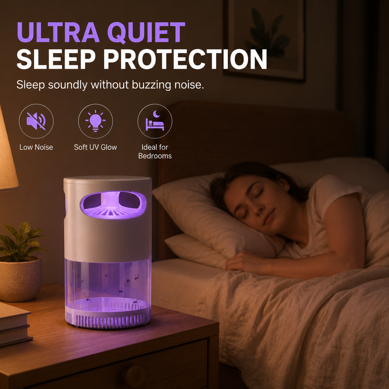 🦟 50% OFF!🔇 Smart 360° UV Mosquito Trap | Chemical-Free & Ultra-Quiet 🌙