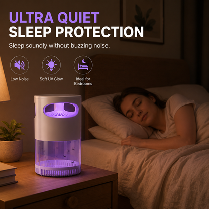 🦟 50% OFF!🔇 Smart 360° UV Mosquito Trap | Chemical-Free & Ultra-Quiet 🌙