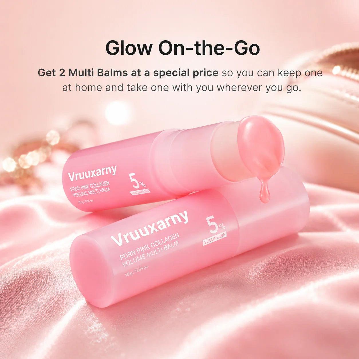 [BUY 1 GET 1 FREE] PDRN Pink Collagen Volume Multi Balm – 5% Volufiline Instant Plumping Stick