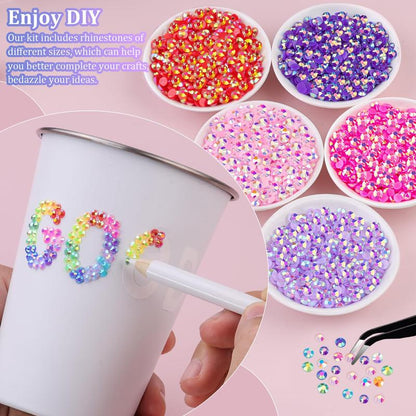 💎 ✨[Vruuxarny] 40-Color Rhinestone Kit with B-7000 Glue and Tweezers