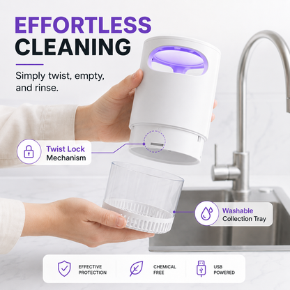 🦟 50% OFF!🔇 Smart 360° UV Mosquito Trap | Chemical-Free & Ultra-Quiet 🌙