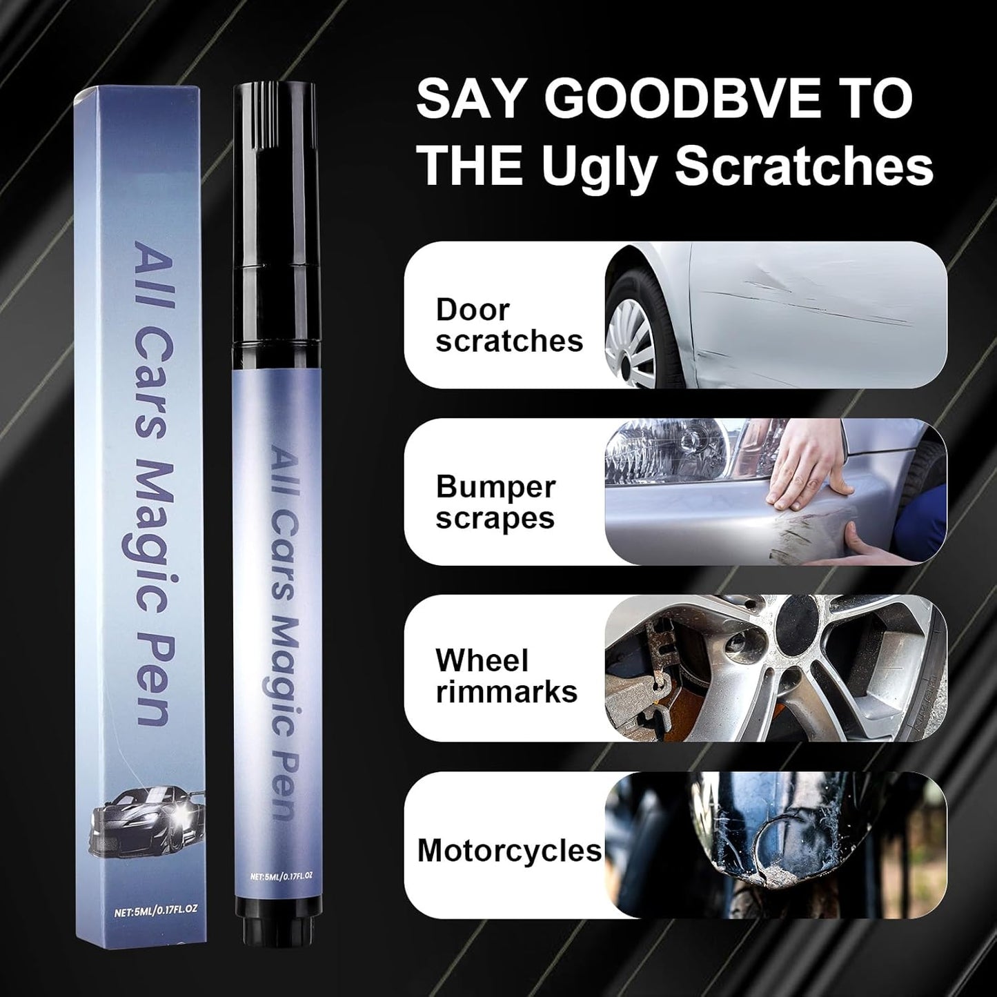 💸Instant Auto Scratch Eraser: Save Hundreds on Body Shop Repairs! (Works on All Colors)