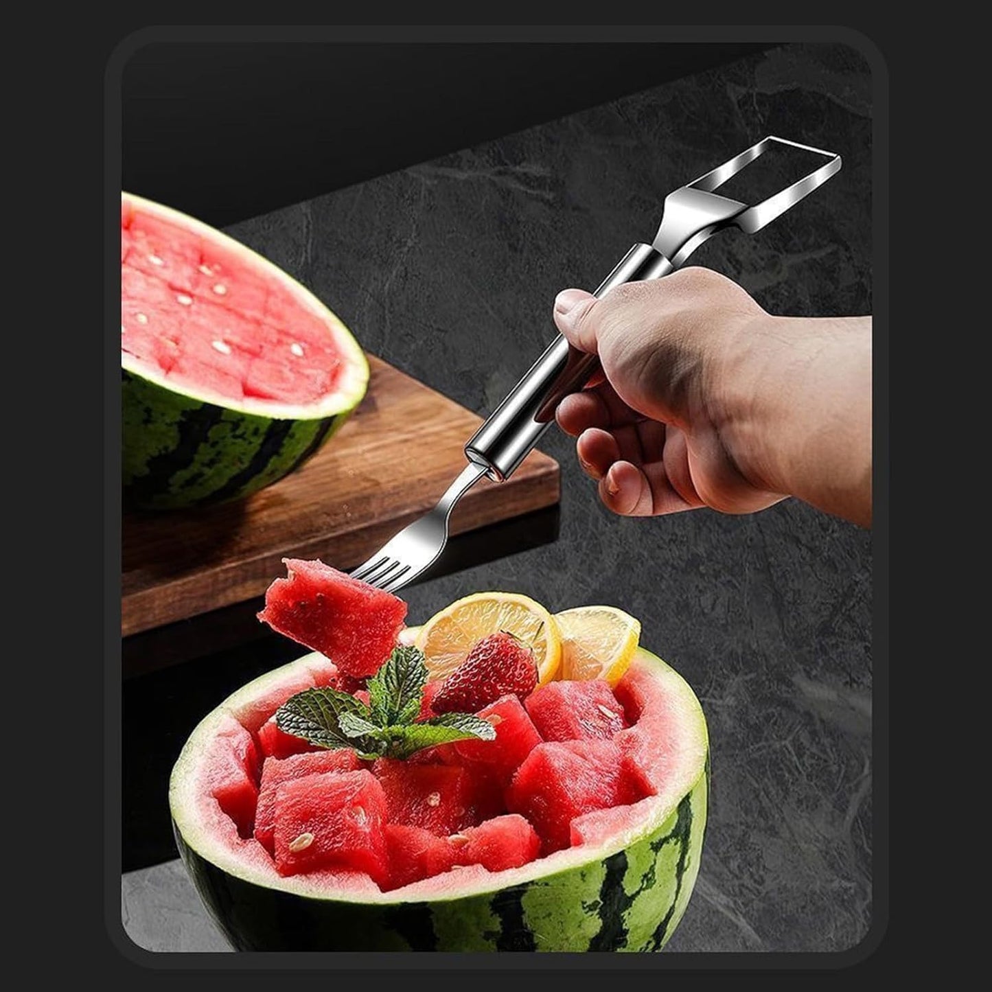 🍉The Viral 2-in-1 Watermelon Slicer: Zero Sticky Hands, Zero Mess!