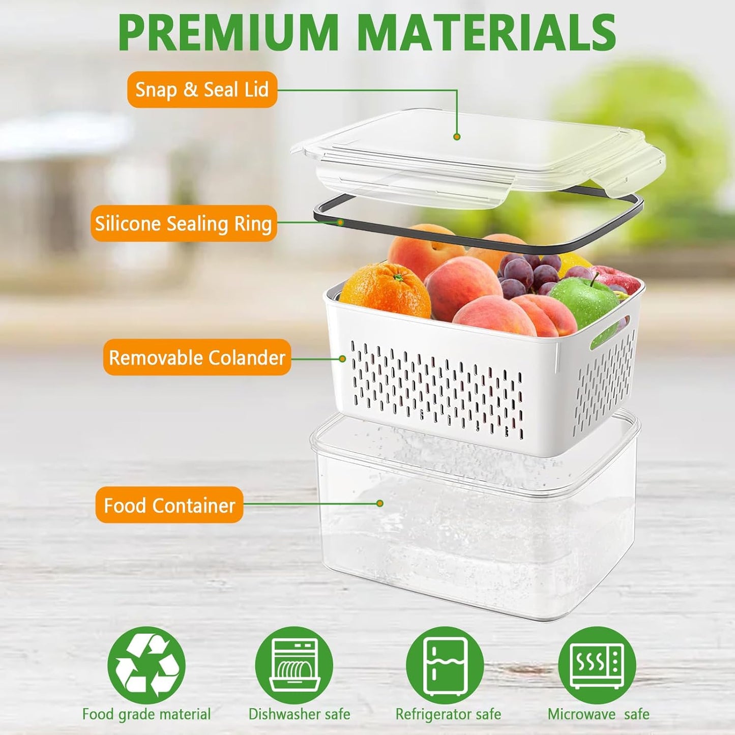 👉 🔥 [50% OFF] Stop Wasting Expensive Fruits! 3-in-1 Wash, Drain & Store Container