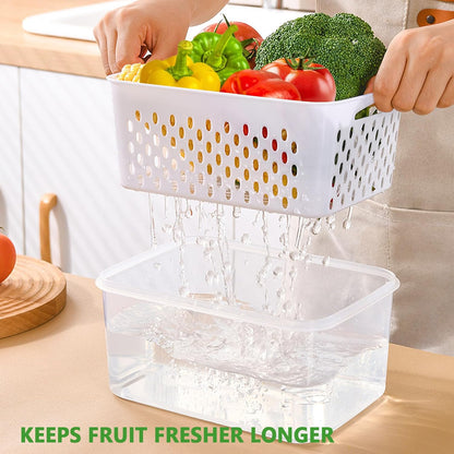 👉 🔥 [50% OFF] Stop Wasting Expensive Fruits! 3-in-1 Wash, Drain & Store Container
