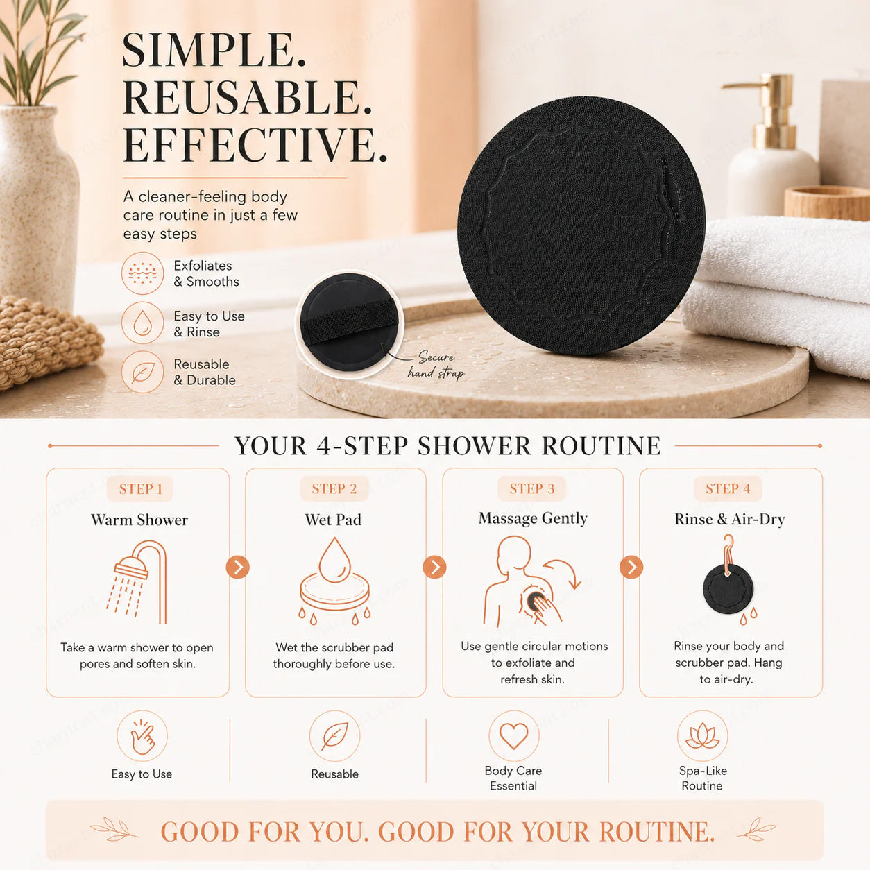 🛀Last Day Buy 2 Get 2 Free❄💦 Scrub Bath Pads – Gently exfoliate, unclog pores, reveal brighter skin. Durable rubber, easy to rinse. A little scrub goes a long way! ✨