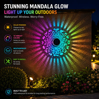 ⏰limited-time 50% OFF🌞Solar Mandala Wall Light [Buy 1 Get 1 FREE]