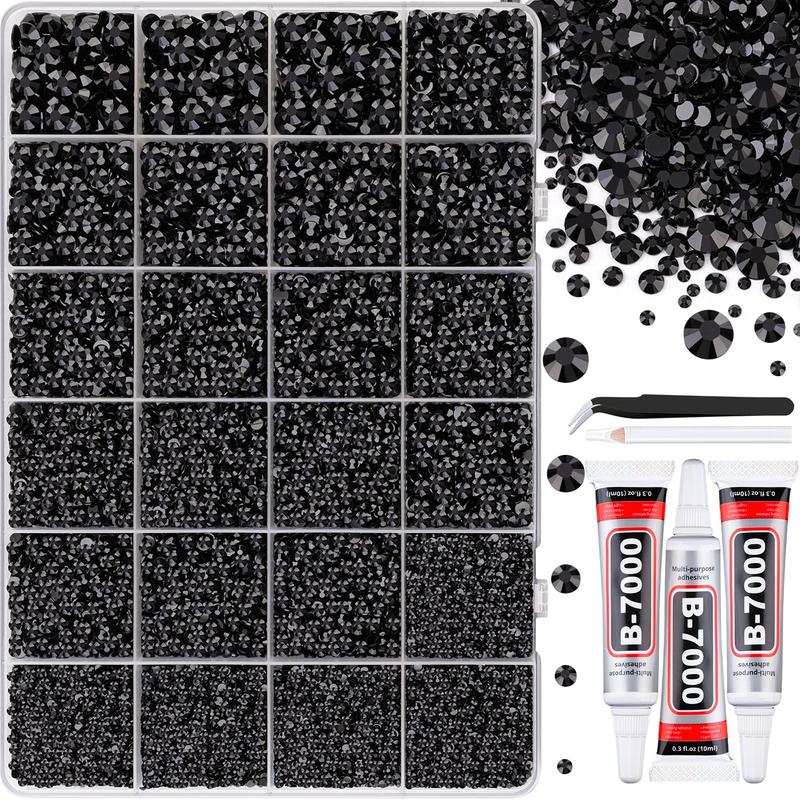 💎 ✨[Vruuxarny] 40-Color Rhinestone Kit with B-7000 Glue and Tweezers
