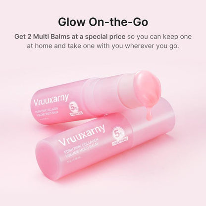 [BUY 1 GET 1 FREE] PDRN Pink Collagen Volume Multi Balm – 5% Volufiline Instant Plumping Stick