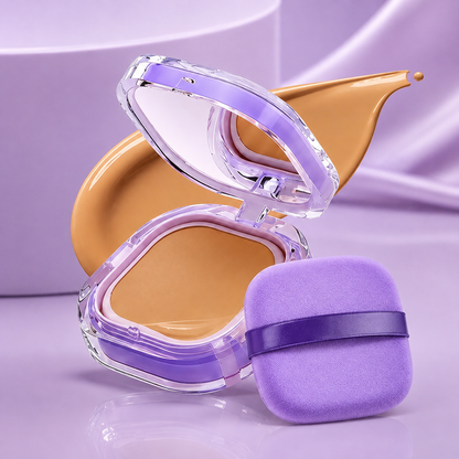 🔥3D Sculpting Crystal Concealer Cushion - Full Coverage Contour & Highlight Compact