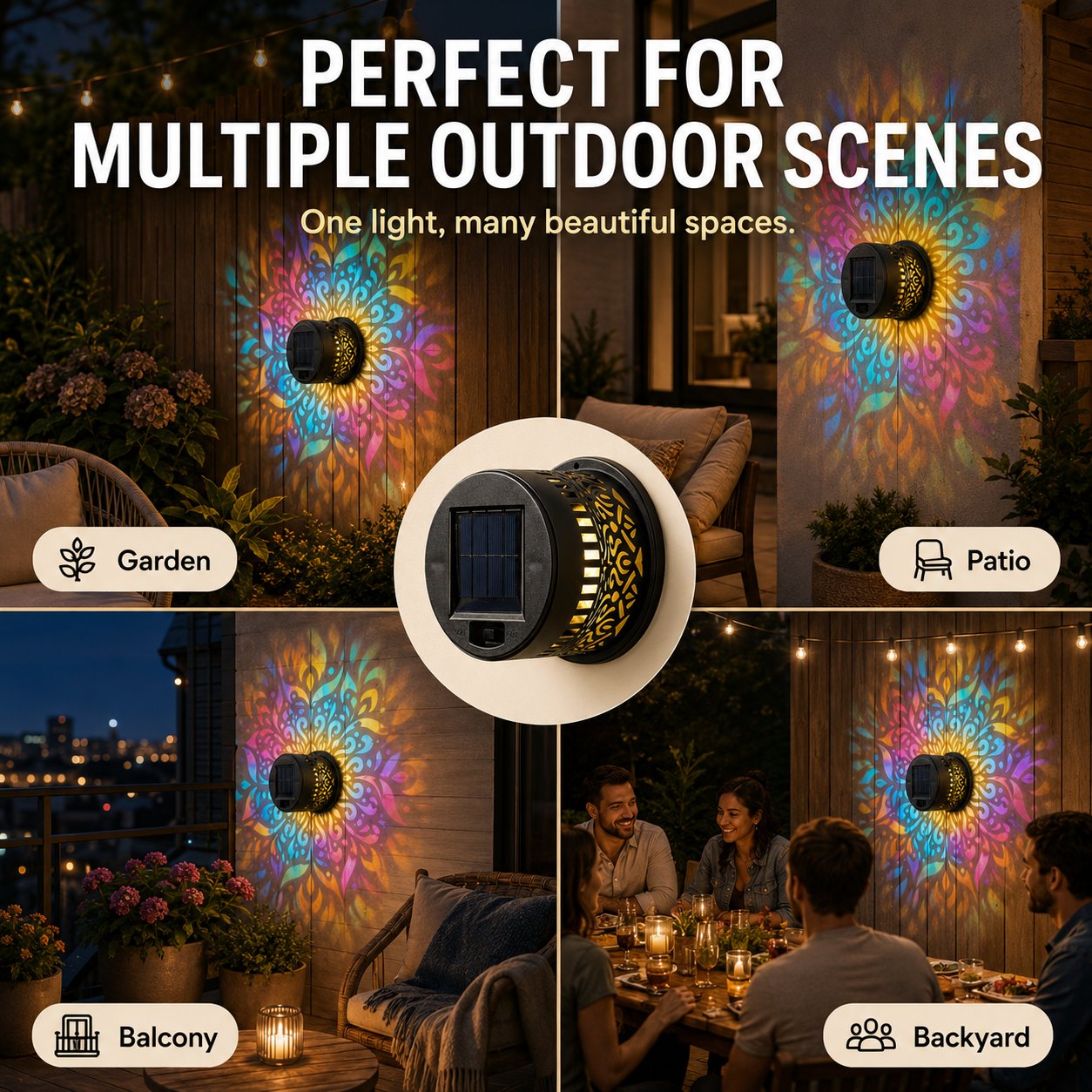 ⏰limited-time 50% OFF🌞Solar Mandala Wall Light [Buy 1 Get 1 FREE]