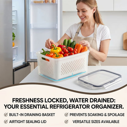 👉 🔥 [50% OFF] Stop Wasting Expensive Fruits! 3-in-1 Wash, Drain & Store Container