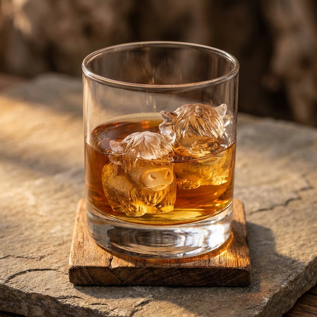 🥃Elevate Your Drink: The Intricate 3D Highland Cow Ice Mold