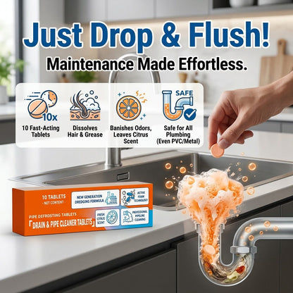 💥Vruuxarny™ 4-in-1 Active Foam Drain & Pipe Cleaner Tablets