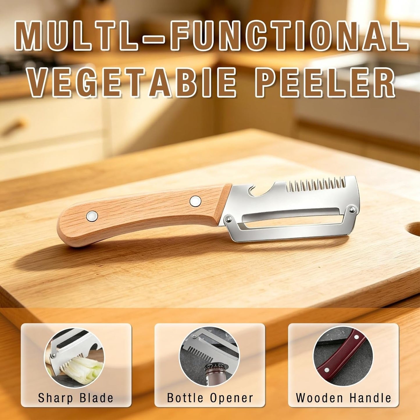 💥Buy 1, Get 1 FREE: Buy Premium Peeler,🏆 Get Scallion Shredder FREE!