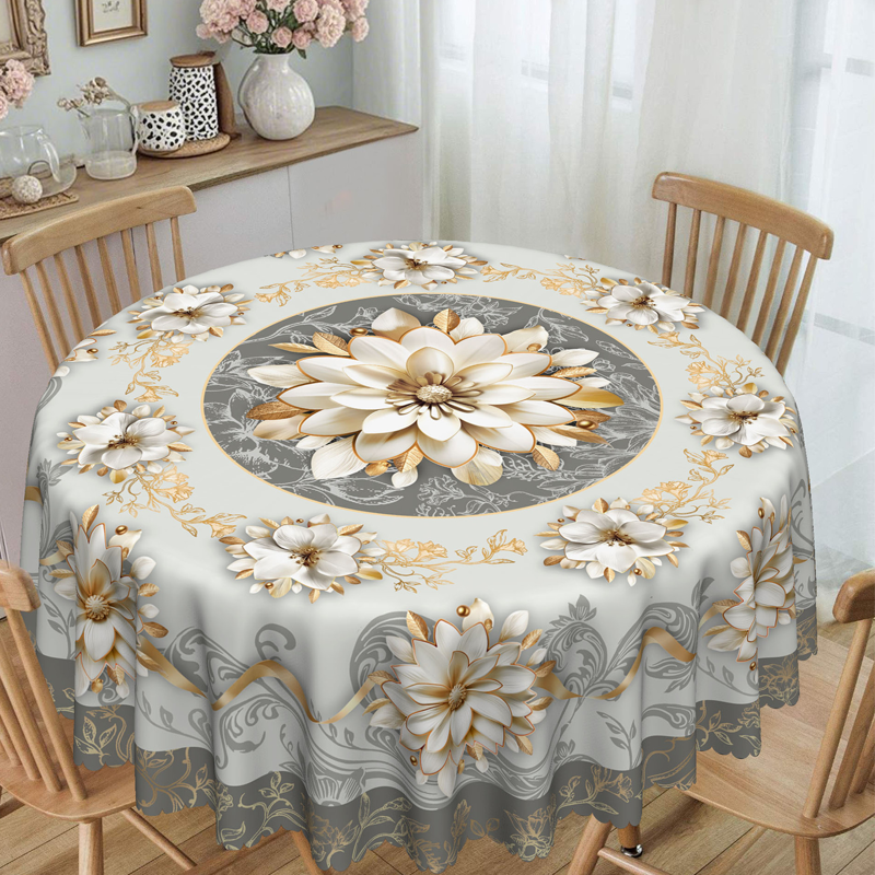 🔥Limited-time 50% off ⏳Anti-splash three-dimensional embossed/relief floral tablecloth