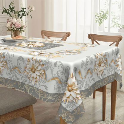 🔥Limited-time 50% off ⏳Anti-splash three-dimensional embossed/relief floral tablecloth