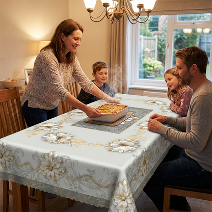 🔥Limited-time 50% off ⏳Anti-splash three-dimensional embossed/relief floral tablecloth