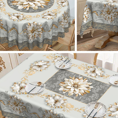 🔥Limited-time 50% off ⏳Anti-splash three-dimensional embossed/relief floral tablecloth