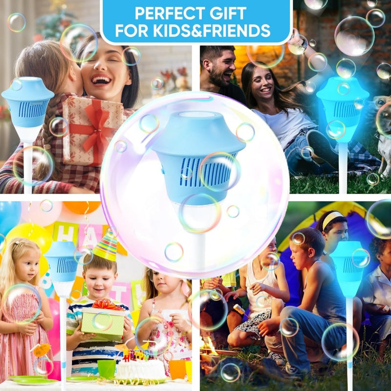 💥50% OFF NOW ! 👩‍❤️‍👨Ultra-High Capacity Standing Bubble Machine with Lights & Music