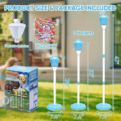 💥50% OFF NOW ! 👩‍❤️‍👨Ultra-High Capacity Standing Bubble Machine with Lights & Music
