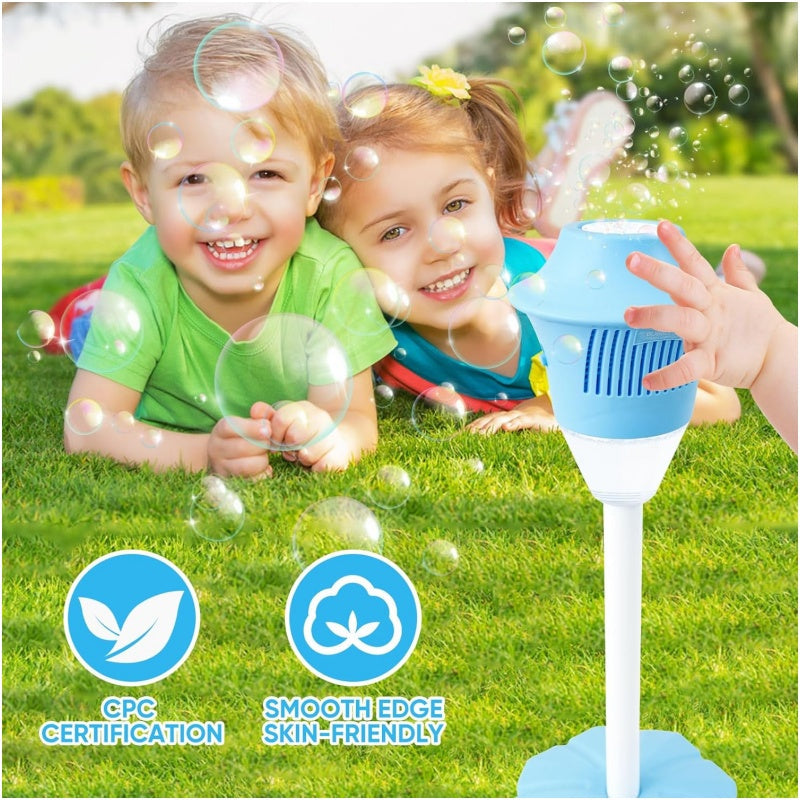 💥50% OFF NOW ! 👩‍❤️‍👨Ultra-High Capacity Standing Bubble Machine with Lights & Music