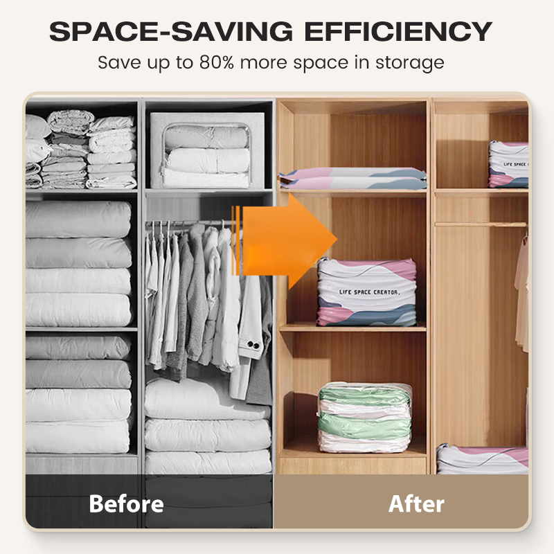 【BUY 2 GET 1 FREE】Instantly Free Up 80%+ Space: No-Pump Vacuum Compression Storage Bags 🌪️